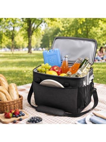 relaxdays Kühltasche in Schwarz - 30 l
