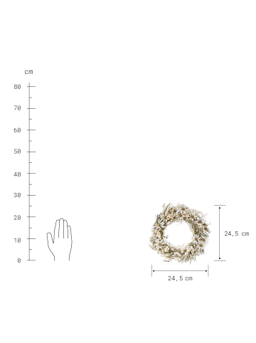 Butlers Trockenblumenkranz Bleache Ø25cm FLOWER MARKET in Weiß