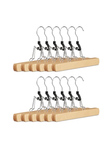 relaxdays 60x Hosenspanner in Natur