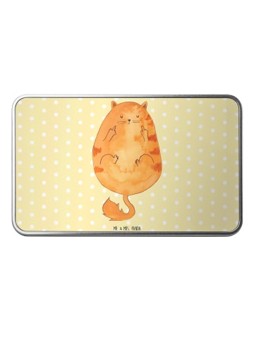 Mr. & Mrs. Panda Kaffeedose Katze Mittelfinger ohne Spruch in Gelb Pastell