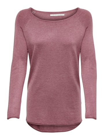 ONLY Langer Feinstrick Pullover Stretch Sweater ONLMILA in Rosa