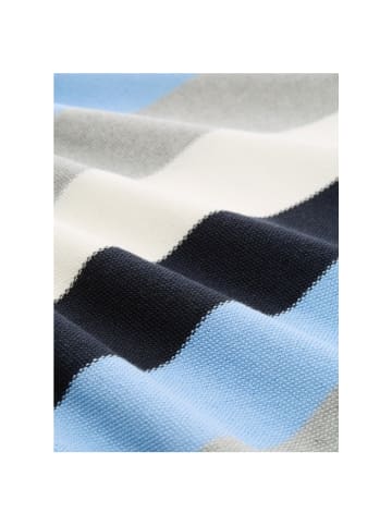 Tom Tailor Pullover in fjord blue grey stripe