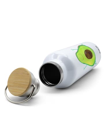 Mr. & Mrs. Panda thermos trinkflasche Avocado Glücklich ohne Spruch in Weiß
