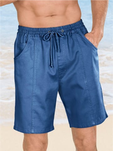 Sieh an! Schlupfbermudas in blue-stone-washed