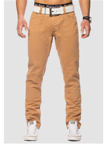 98-86 Chino Hose Tapered Leg Reine H1421 in Camel