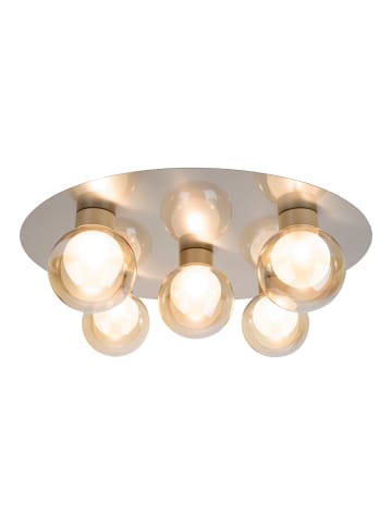 näve Deckenleuchte "DONIKA" in stahl-blank - (L)43 cm x (B)43 cm x (H)16.5 cm