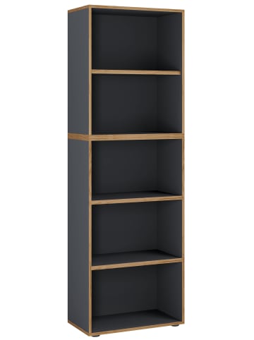 VCM  Holz Büro Regal Bücher Ordner Salia 5fach B. 60 cm in Anthrazit
