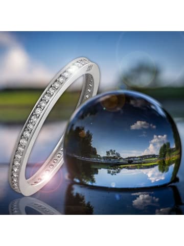 GoldDream 333 Weißgold - 8 Karat Damen Ringe Fingerring  60 (19,1)