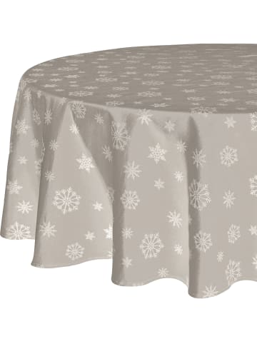 Erwin Müller Jacquard, Baumwollmischung Tischdecke Marbella in taupe