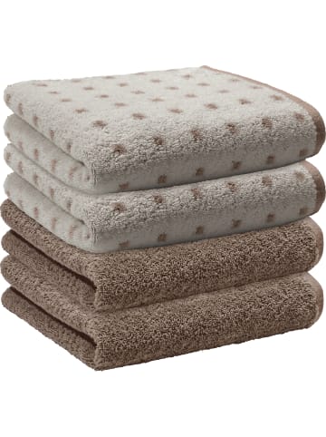Erwin Müller Frottier, Jacquard Handtuch 4er-Pack Sigmaringen in natur