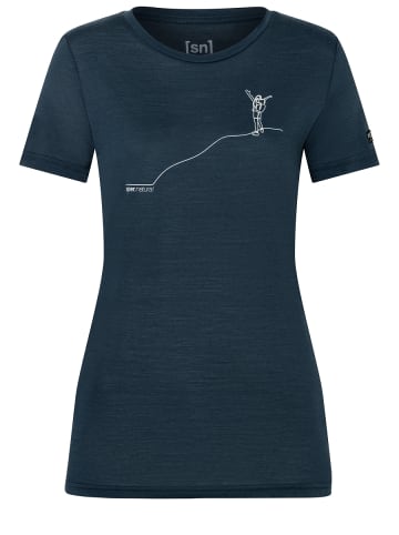 super.natural Merino T-Shirt in blau