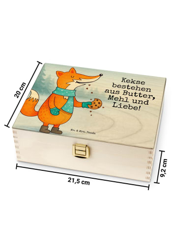Mr. & Mrs. Panda Teeaufbewahrung Fuchs Keks Design mit Spruch in Weiß