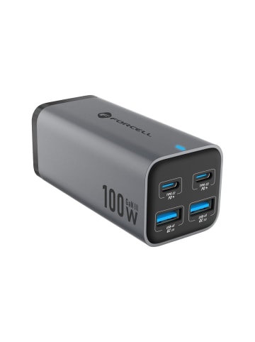 Mcdodo FORCELL GaN Tischladegerät 100W 2x USB-C + 2x USB-A Grau