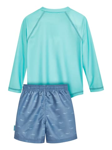 Playshoes UV-Schutz Bade-Set 1/1-Arm Hai in blau