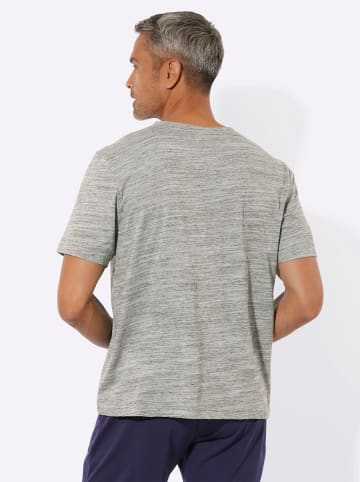 Sieh an! Schlafanzugshirt in hellgrau-meliert