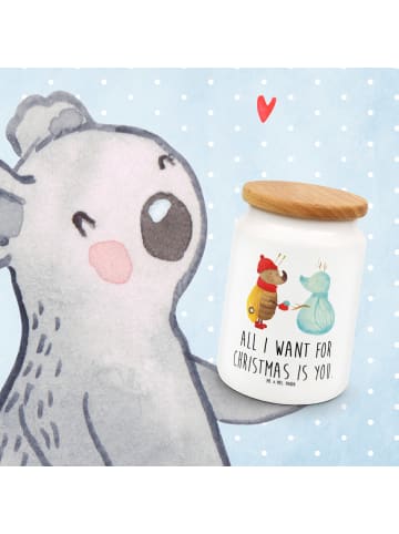 Mr. & Mrs. Panda Lebensmittelbehälter Nachtfalter Schneemann mit... in Weiß