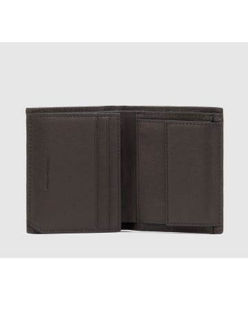 Piquadro Black Square Geldbörse RFID Schutz Leder 8.5 cm in dark brown