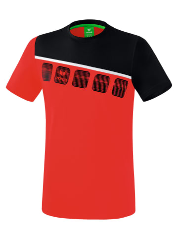 erima 5-C T-Shirt in rot/schwarz/weiss