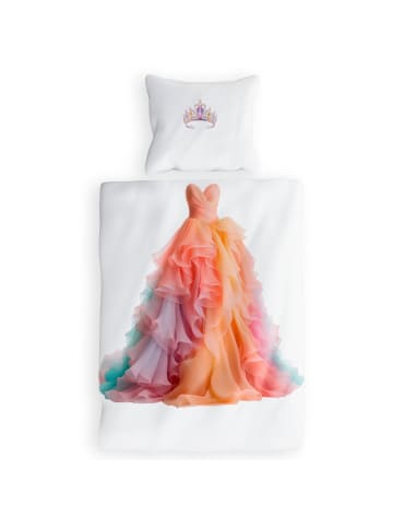 Carpe Sonno Kinderbettwäsche 135x200 Prinzessin in weiß