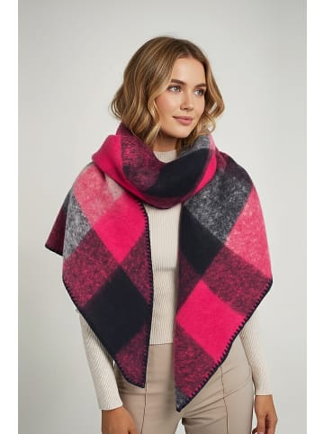 Faera Modischer Schal aus zartem Stoff mit stilvollem Muster in Pink