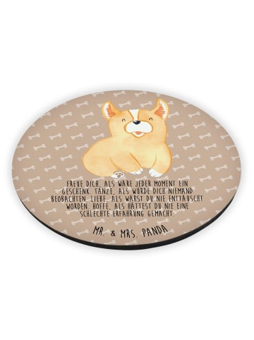 Mr. & Mrs. Panda Rund Magnet Corgie mit Spruch in Hundeglück