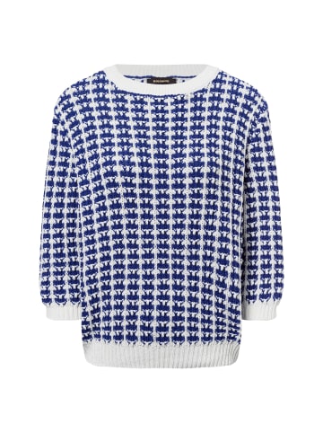 More & More Strickpullover in indigo weiß - 0001