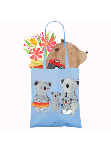 Mr. & Mrs. Panda Tote Bag Koala Familie ohne Spruch in Sky Blue