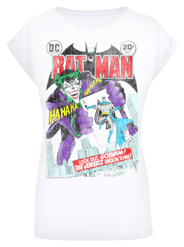 F4NT4STIC T-Shirt DC Comics Batman Joker Playing Card Cover in weiß