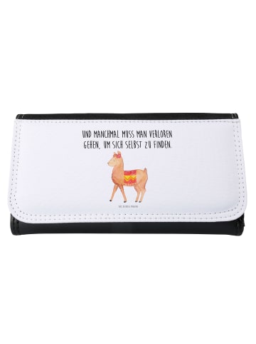 Mr. & Mrs. Panda Portemonnaie für Damen Alpaka Stolz mit Spruch in Weiß