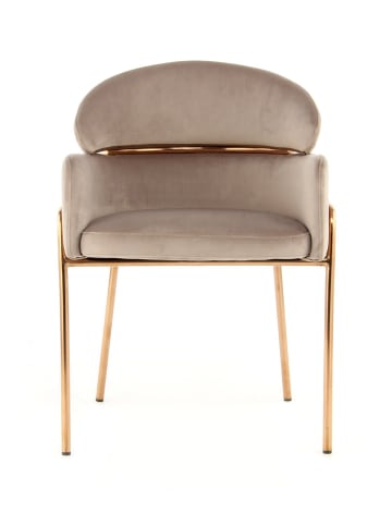 Kayoom Retro Stuhl Corey in taupe - roségold