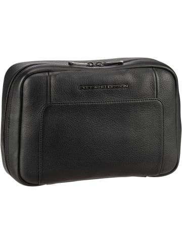 Porsche Design Kulturbeutel Roadster Leather Washbag L in Black