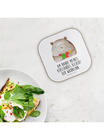 Mr. & Mrs. Panda Bierdeckel Bär Gefühl mit Spruch in Weiß