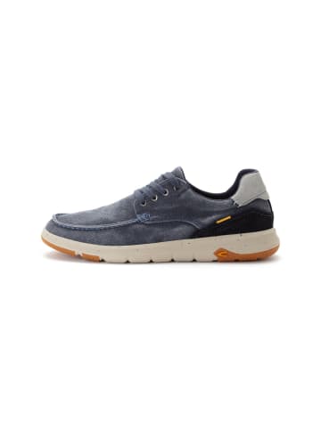 Camel Active Sneaker aus Canvas mit Lederapplikationen in Dunkelbau