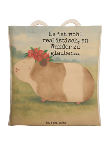 Mr. & Mrs. Panda Tote Bag Meerschweinchen Weisheit Design mit Sp... in Weiß