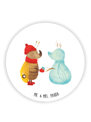 Mr. & Mrs. Panda magnet Nachtfalter Schneemann ohne Spruch in Weiß