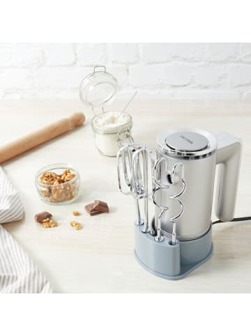 Petra Handmixer 300 W, 5 Geschwindigkeiten in Silbern, (B) 10 x (H) 18 x (L) 12,5 cm