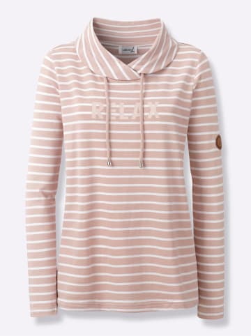 WITT WEIDEN Sweatshirt in puder-weiß-geringelt