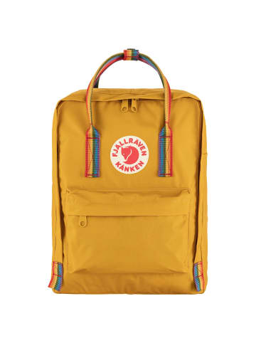 FJÄLLRÄVEN Kånken Rainbow - Rucksack 38 cm in ochre-rainbow pattern