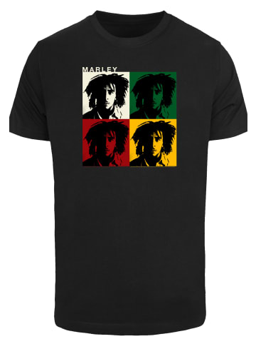 F4NT4STIC T-Shirt Bob Marley Colour Blocks Two Sleeves Reggae Music in schwarz