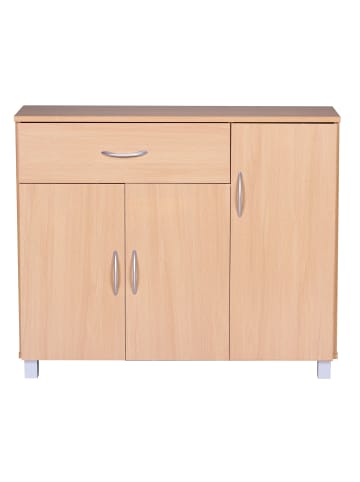 FineBuy Sideboard in Braun / Spanplatte / 90x30x75