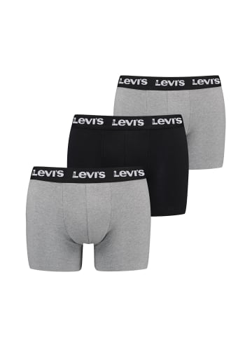 Levi´s Boxershort 3er Pack in Schwarz/Hellgrau