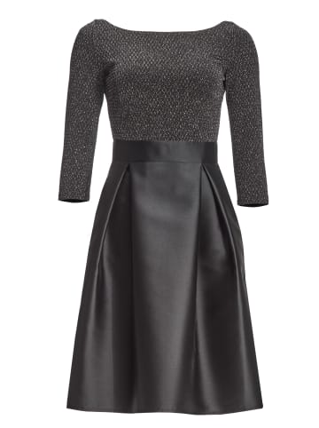SWING Cocktailkleid in schwarz silber - 0001