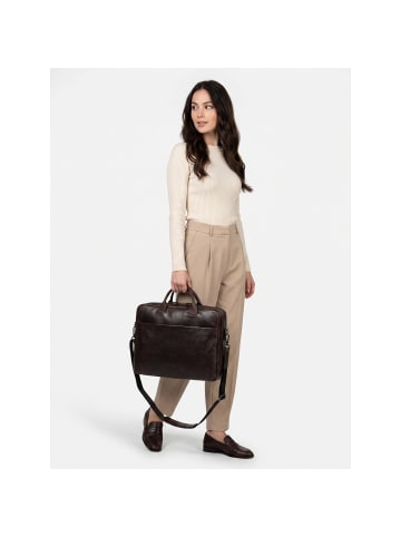 Jost London Aktentasche Leder 40 cm Laptopfach in brown