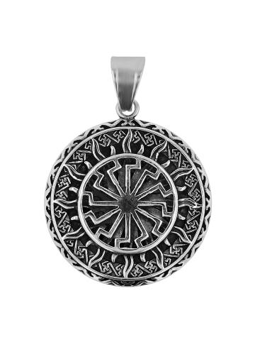 Adeliás Damen Anhänger Sonne aus Edelstahl in silber