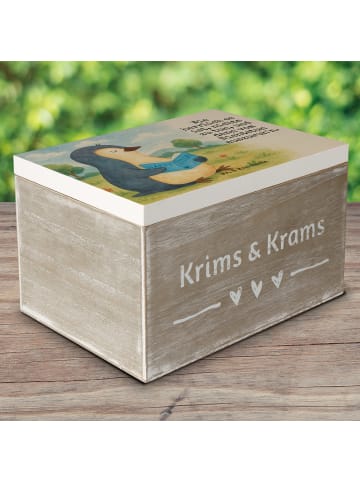 Mr. & Mrs. Panda Box mit Deckel Pinguin Buch Design mit Spruch in Weiß