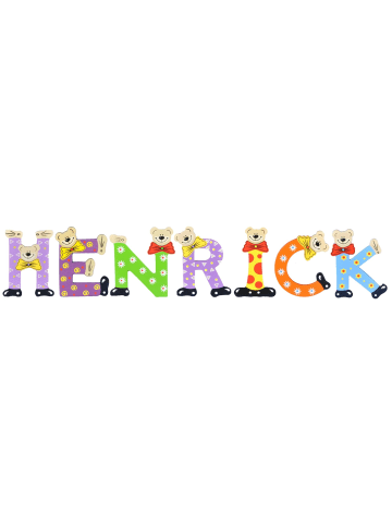 Playshoes Deko-Buchstaben "HENRICK" in bunt