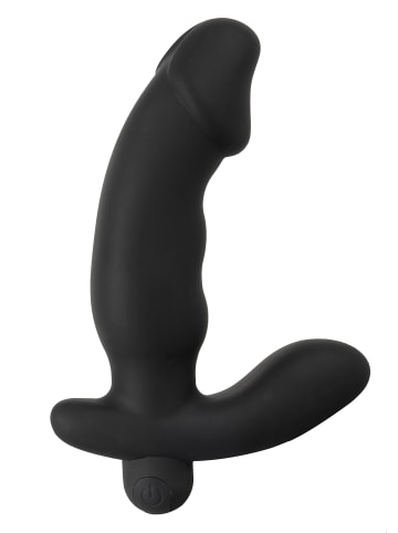 ANOS Prostata-Vibrator C*ck Shaped Butt Plug with Vibration in schwarz