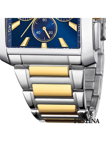 Festina Chronograph-Armbanduhr Festina Timeless Chronograph silber, gold (ca. 37mm)