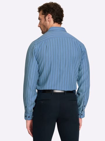 WITT WEIDEN Langarm-Hemd in himmelblau-gestreift