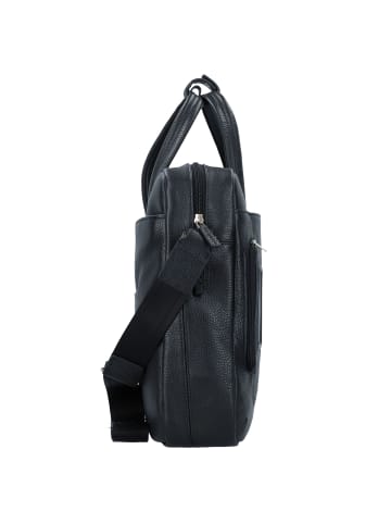 Piquadro Aktentasche Leder 44 cm Laptopfach in black